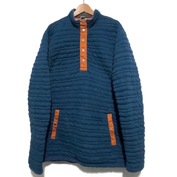 Duluth Trading  Flintlock Blue Orange Full Snap Quilted Jacket Mens L (TALL) - Picture 1 of 6